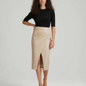 Jupe Portefeuille Simili Cuir