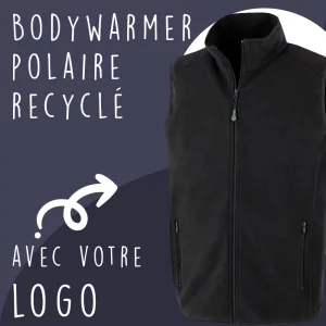 Bodywarmer polaire recyclé personnalisé
