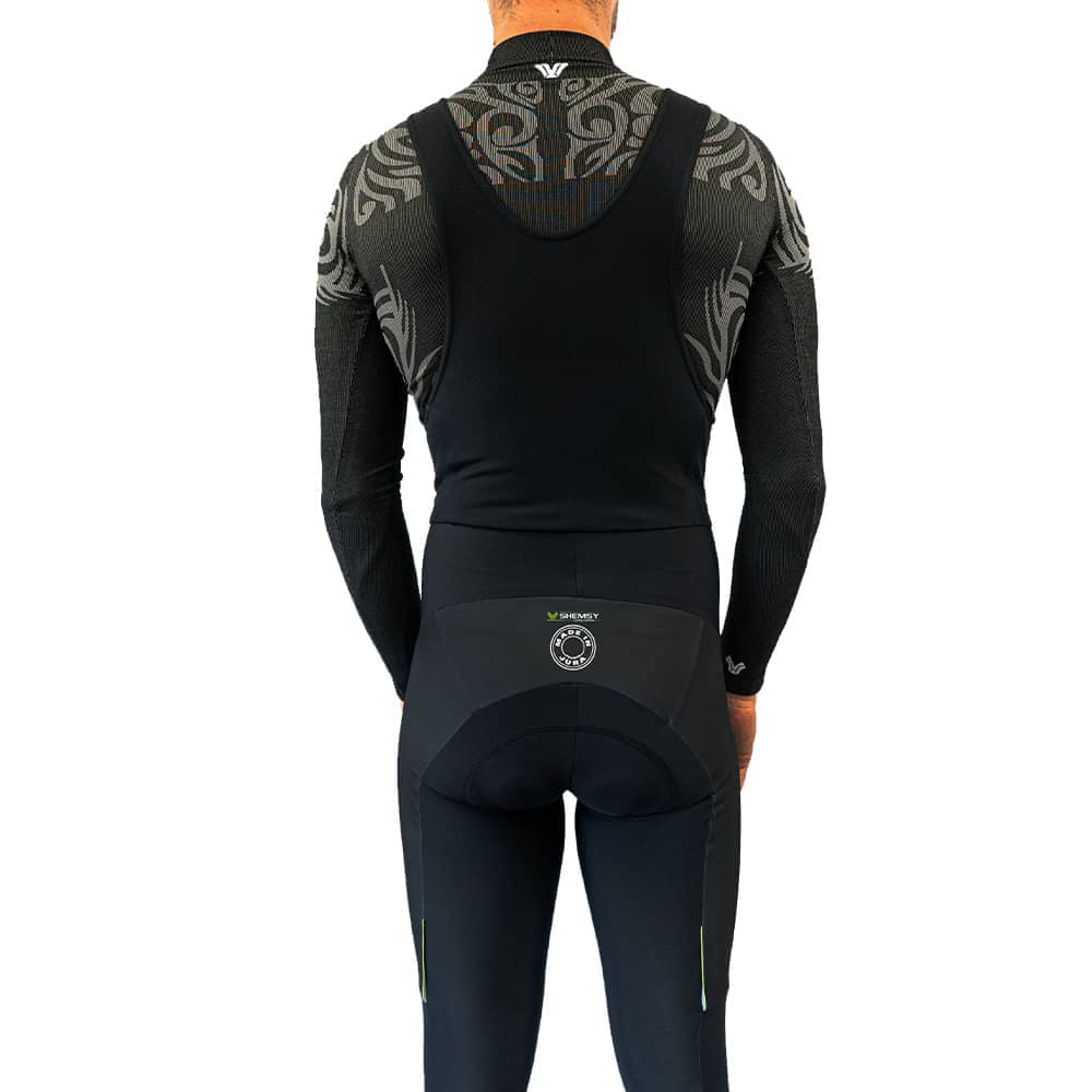 Collant cycliste hiver Homme Blanc/Noir Jura CG39 peau verte – Image 3