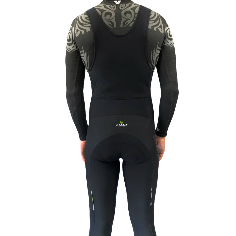 Collant cycliste hiver Homme Basico Black Peau Gel – Image 4