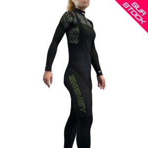 Collant cycliste hiver Femme Switch Fluo Nouvelle peau verte