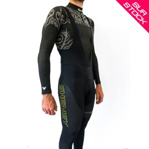 Collant cycliste hiver Homme Switch Fluo Nouvelle peau verte