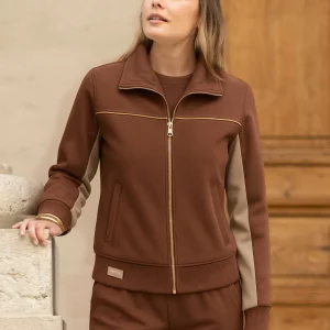 VESTE ZIPPÉE FLO CHOCOLAT - PRALINE