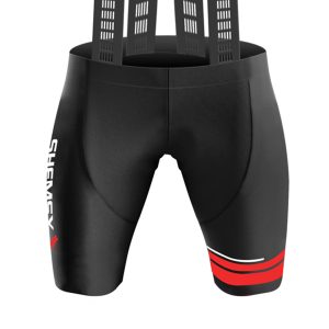 Cuissard cycliste avec bretelles homme Neoline rouge peau gel