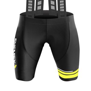 Cuissard cycliste homme avec bretelles Neoline Jaune Fluo peau gel