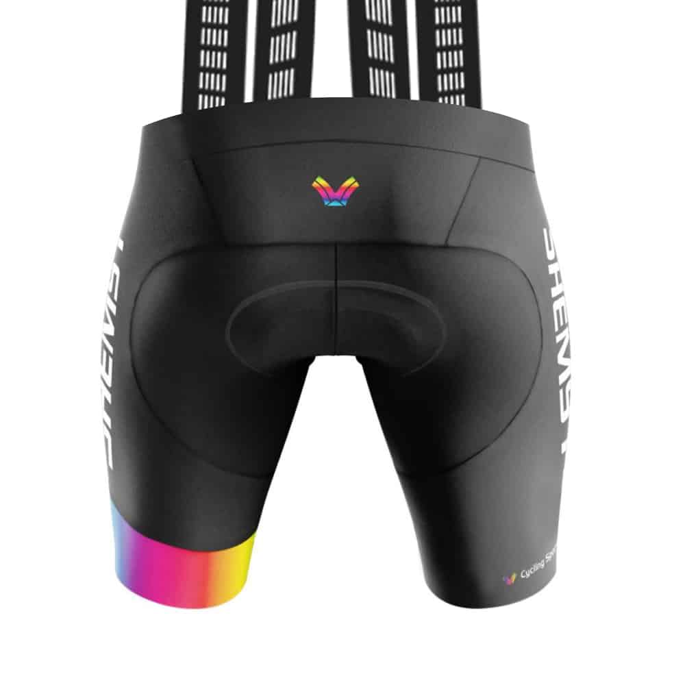 Cuissard cycliste homme Sportline noir avec bretelles peau gel – Image 2