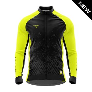 Veste thermique cycliste MIXTE hiver Winter Black/Fluo