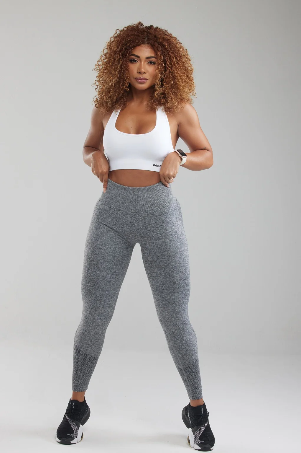 ALLURE | Leggings Taille Haute PUSH UP - Gris – Image 2