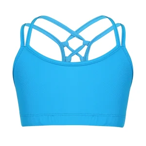 Brassière sport filles bretelles croisées au dos