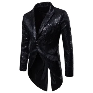 Veste queue de pie Homme à paillettes