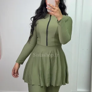 Burkini 3 pièces Kaki