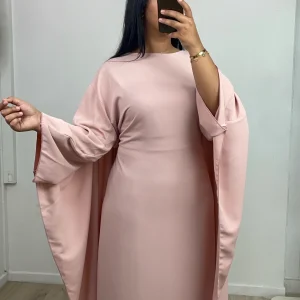 Abaya cintrée Assya Rose