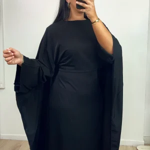 Abaya cintrée Assya Noir