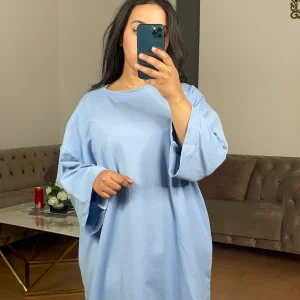 Robe tee shirt courte Souk bleue