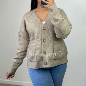 Cardigan Doux Beige Amina
