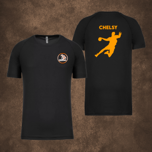 Tshirt polyester noir HOMME – St Pierre Handball