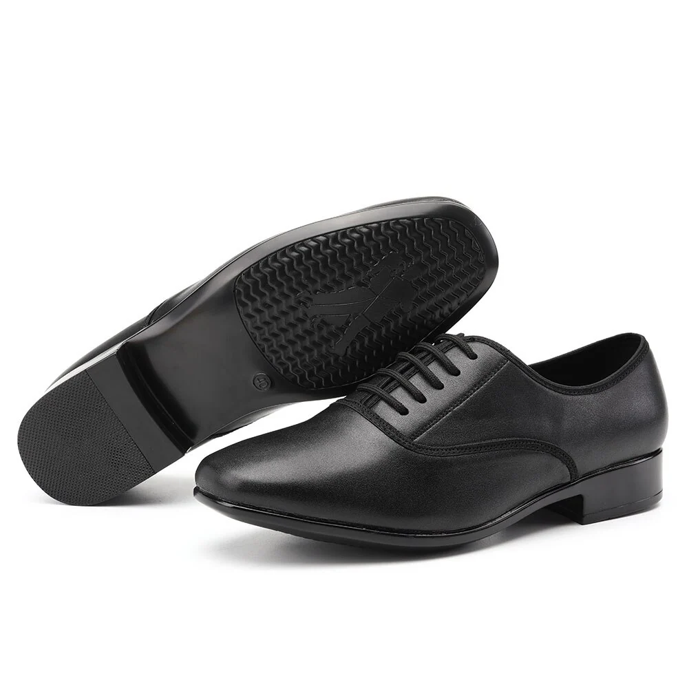 Chaussures danse hommes en cuir PU coloris noir – Image 7