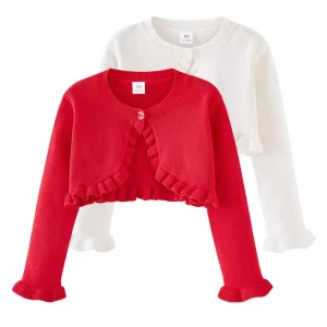 Veste courte manches longues avec bouton