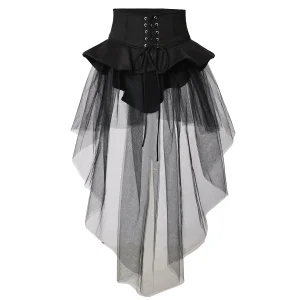 Ceinture corset avec jupe tulle coloris noir ou blanc
