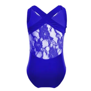 Justaucorps bretelles croisées dos dentelle Maena