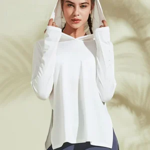 Top manches longues à capuche 5 couleurs au choix