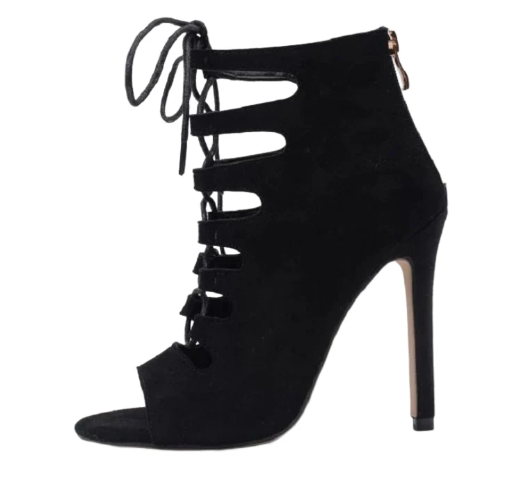 Bottines danse Mathilde noir semelle caoutchouc