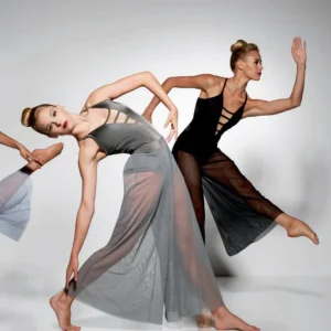 Pantalon Florence large en mesh transparent