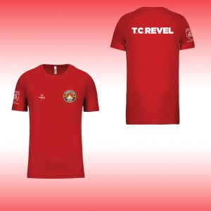 Tshirt polyester Rouge TC – SANS PERSONNALISATION – 25/26