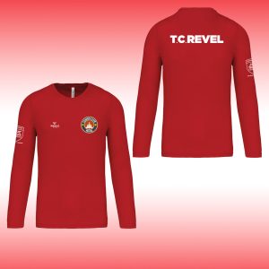 Tshirt ML polyester Rouge TC – SANS PERSONNALISATION – 25/26