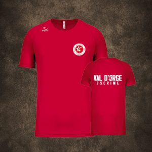 Tshirt polyester Rouge – Val d’Orge Escrime