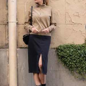 JUPE LONGUE DENIM AIMY NOIR