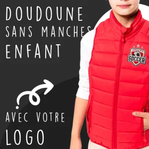 Doudoune sans manches enfant personnalisé