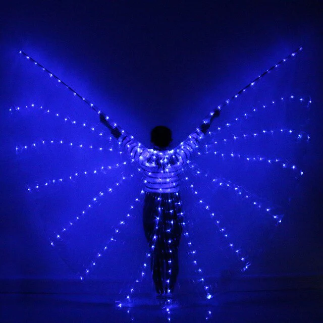 Ailes d'Isis avec lumières LED Belly Dance enfant et adulte – Image 8