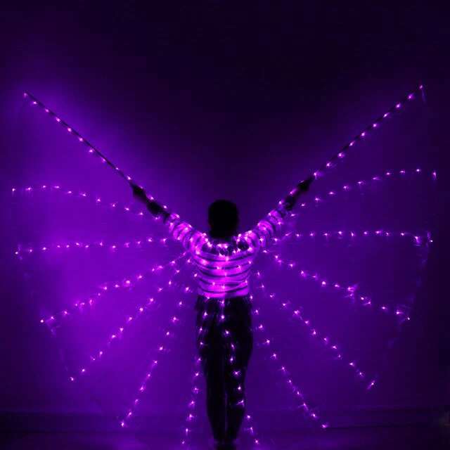 Ailes d'Isis avec lumières LED Belly Dance enfant et adulte – Image 9