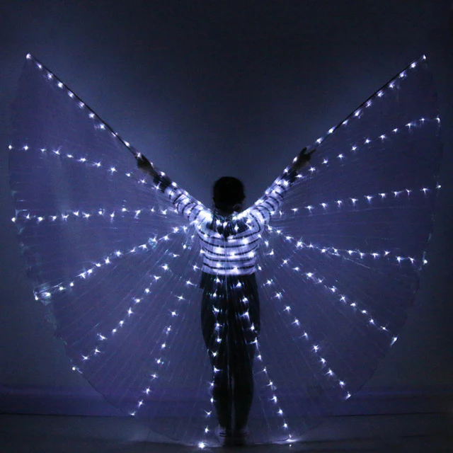 Ailes d'Isis avec lumières LED Belly Dance enfant et adulte