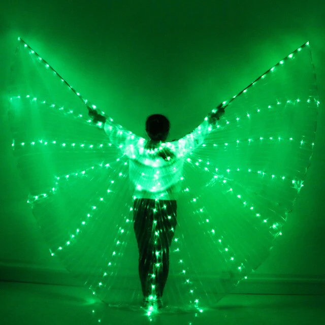 Ailes d'Isis avec lumières LED Belly Dance enfant et adulte – Image 6