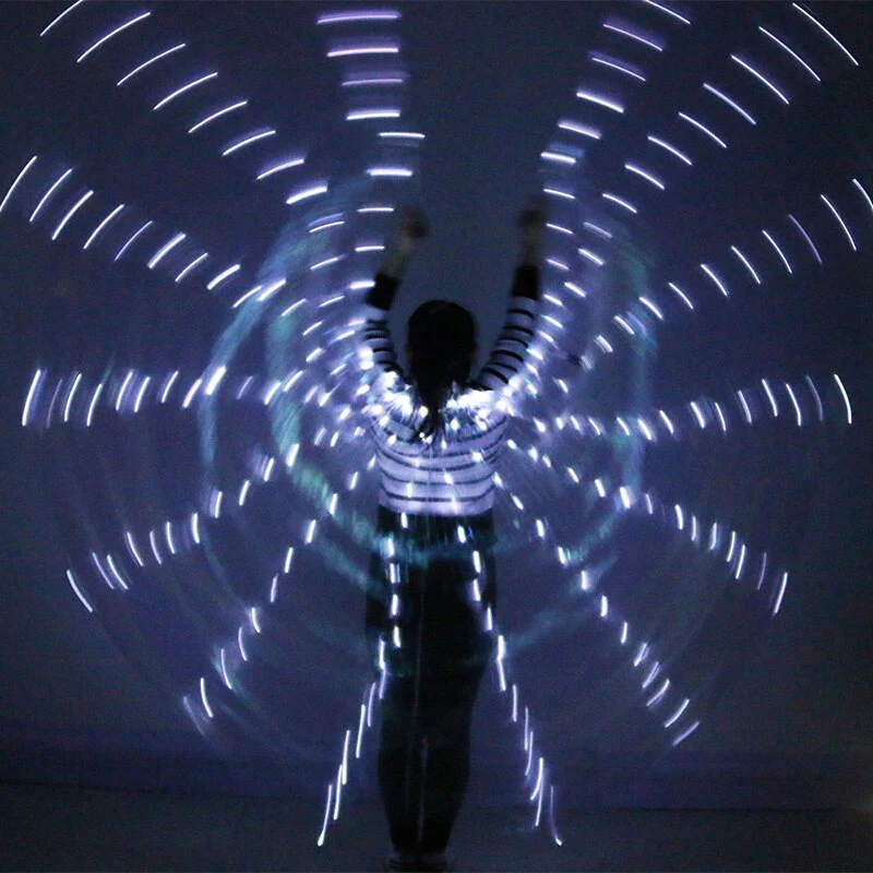 Ailes d'Isis avec lumières LED Belly Dance enfant et adulte – Image 3