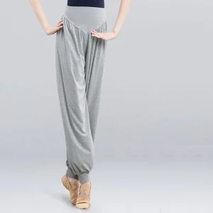 Pantalon danse ample resserré aux chevilles coloris gris Taille S/M